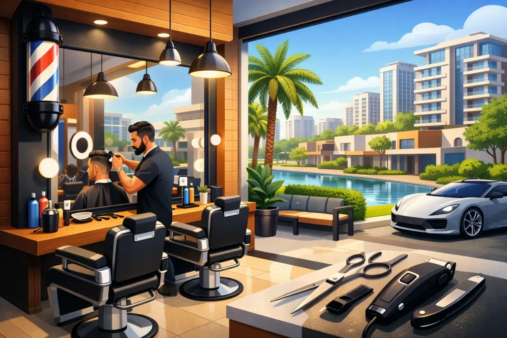 Best Barbershop in Sobha Hartland for Sharp Cuts